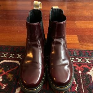 Doc Martens burgundy Chelsea boots